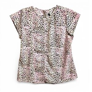 Kardashian Kollection Pink Leopard Print Top - Size Medium